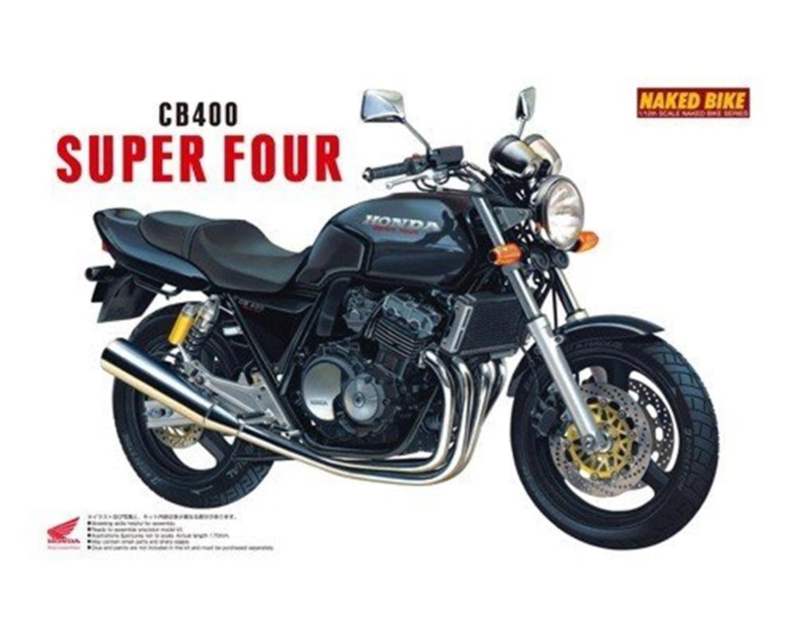 Aoshima 04215 1/12 Ölçek, Honda Cb400Sf Black, Plastik Model kiti