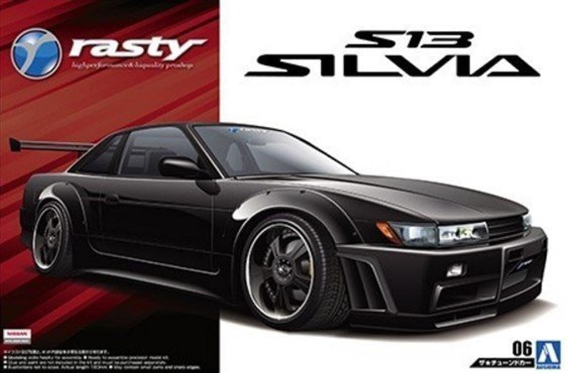Aoshima 05098 1/24 Ölçek, Rasty Ps13 Silvia Nissan, Plastik Model kiti