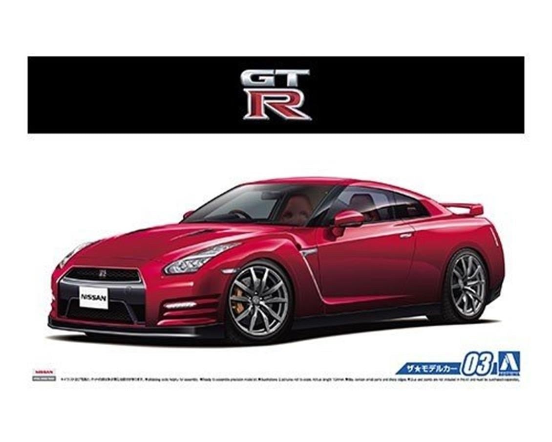 Aoshima 05154 1/24 Ölçek, Nissan R35 Gt-R Pure Edition 14, Plastik Model kiti