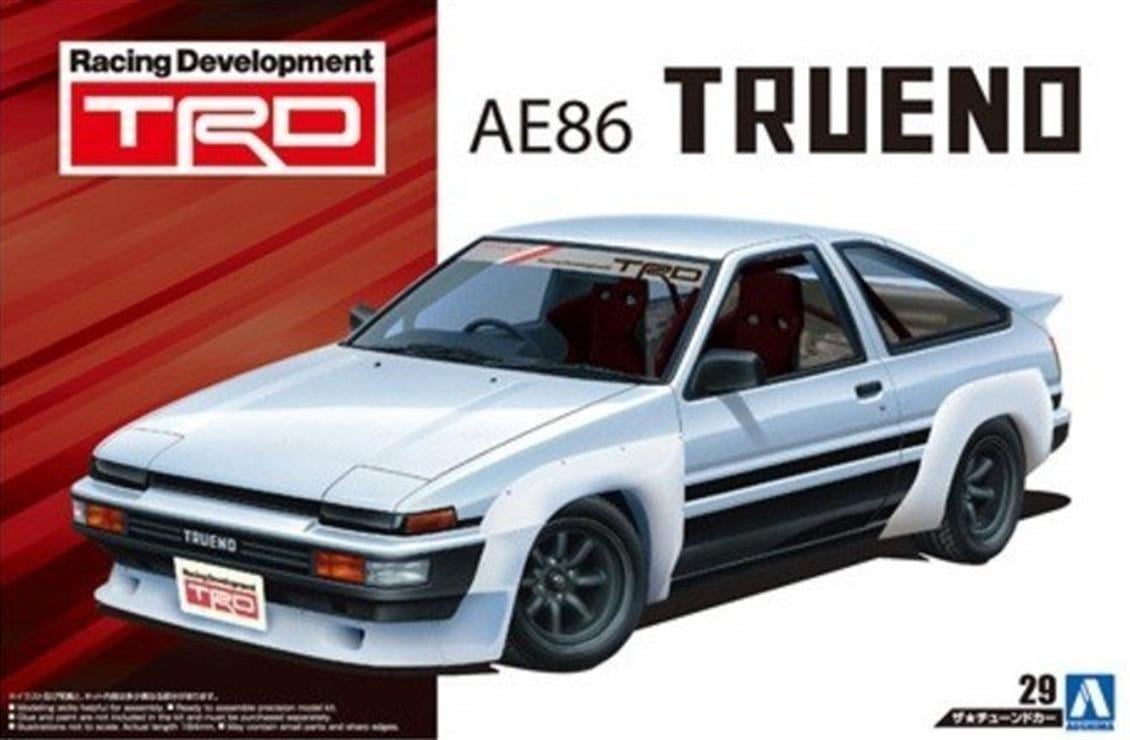 Aoshima 05360 1/24 Ölçek, Trd Ae86Trueno N2 85 Toyota, Plastik Model kiti