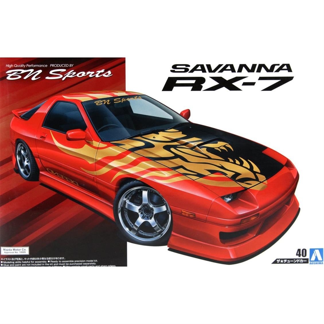 Aoshima 05449 1/24 Ölçek, Bnsports Fc3S Rx-7 89, Plastik Model kiti