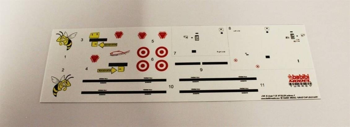 Babibi DAT01199 1/48 Ölçek, Turaf, T-38M, 121.Arı Filo, Dekal Çıkartma