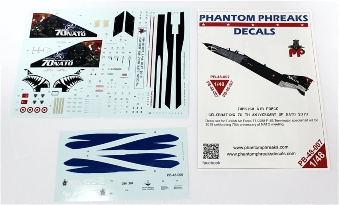 Babibi PB48007 1/48 Ölçek, Turaf F-4E, Nato 70.Yıl Özel Şema, Dekal Çıkartma