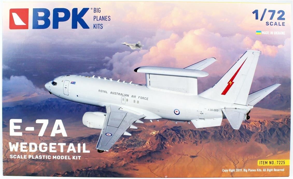 Big Planes Kits 7225 1/72 Ölçek, E-7A Wedgetail, Havadan Erken İkaz Uçağı, Plastik Modl Kiti