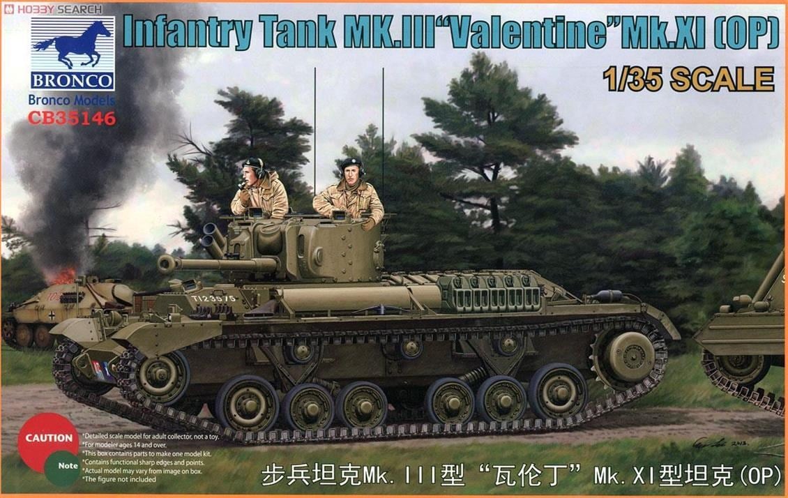 Bronco CB35146 1/35 Ölçek, Infantry Tank Mk. III Valentine Mk. X, Plastik Model kiti