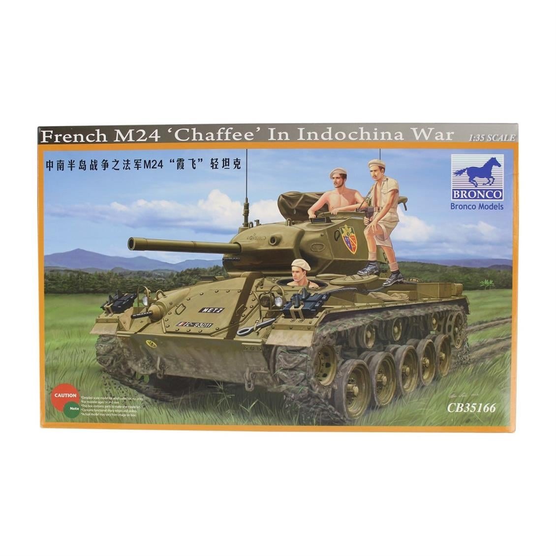 Bronco CB35166 1/35 Ölçek, French M24 Chaffee In Indochina War, Plastik Model kiti