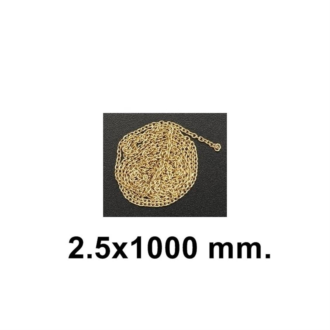 Constructo 80027 Zincir-1 Metre-Prinç - Ø 2,5 Mm.