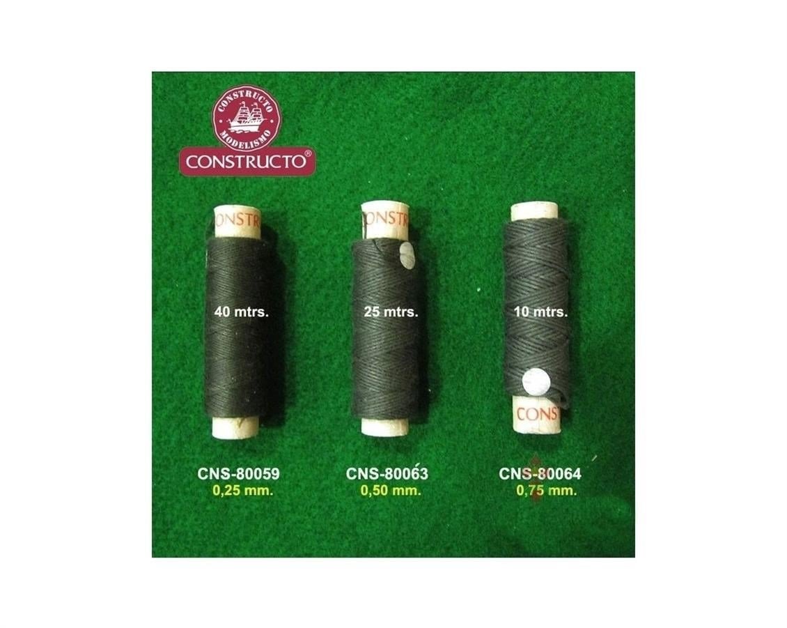 Constructo 80064 İp-Kahverengi --Cotton -10 Metre- Ø 0,75 Mm.
