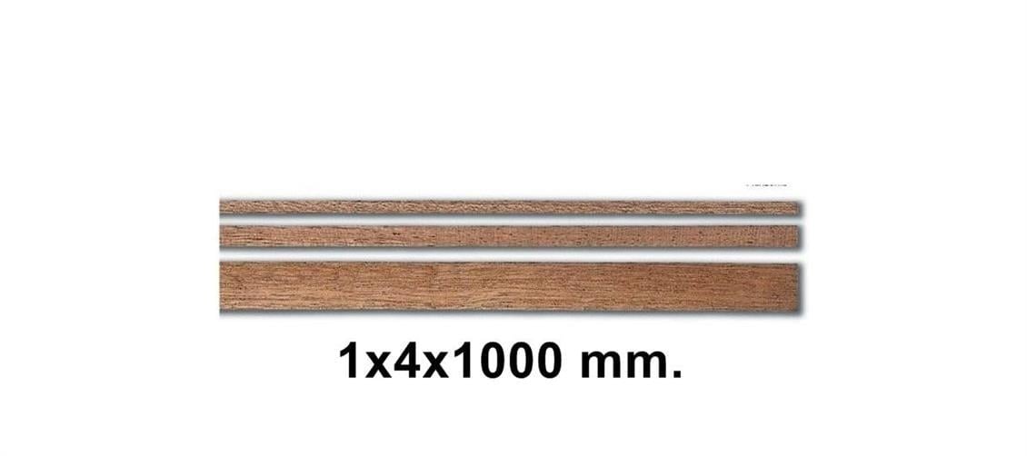 Constructo 80122 Ahşap Çıta- Blackish Manzonia-1X4X1000 Mm-10 Adet