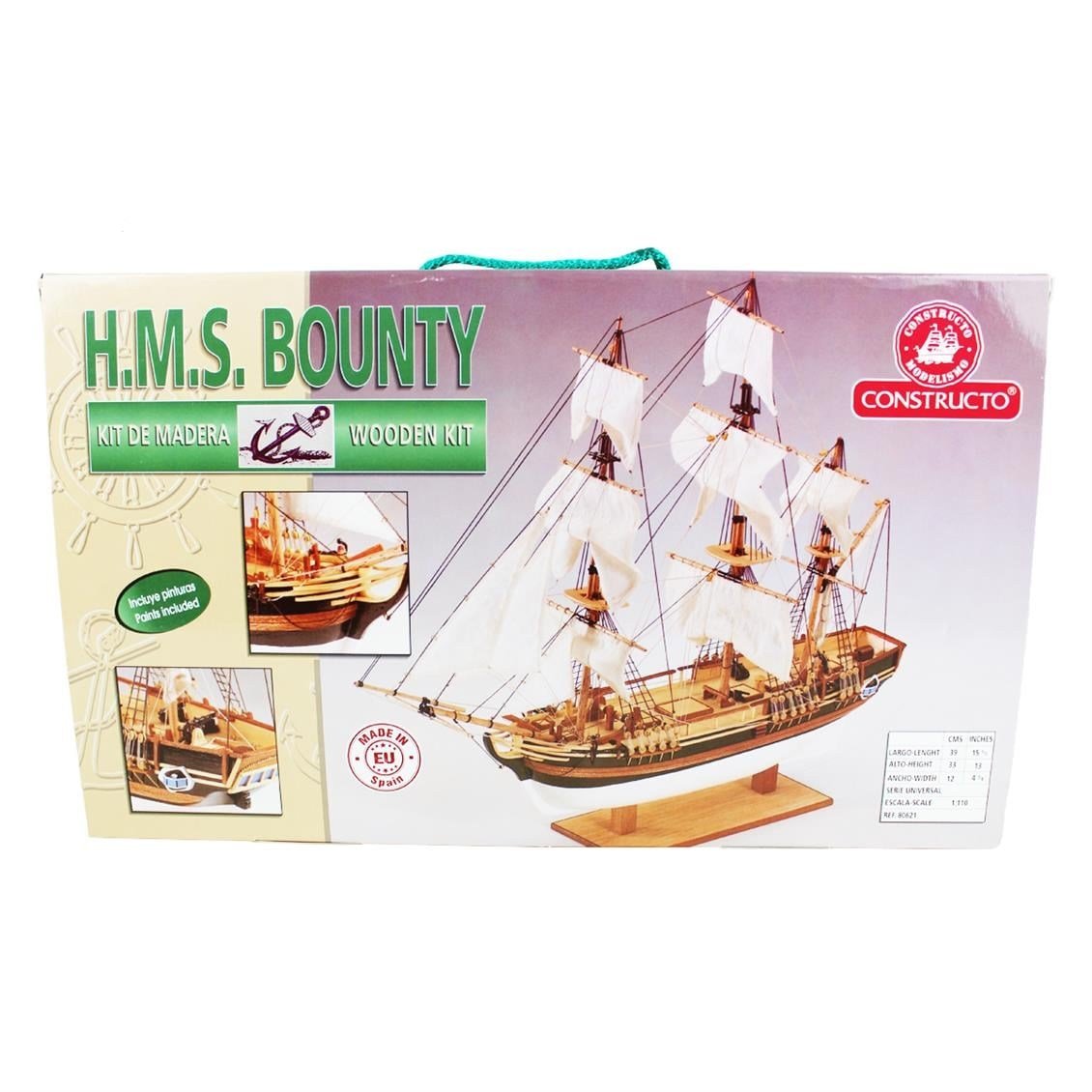 Constructo 80621 1/110 Ölçek, Hms Bounty, Ahşap Tekne Kiti
