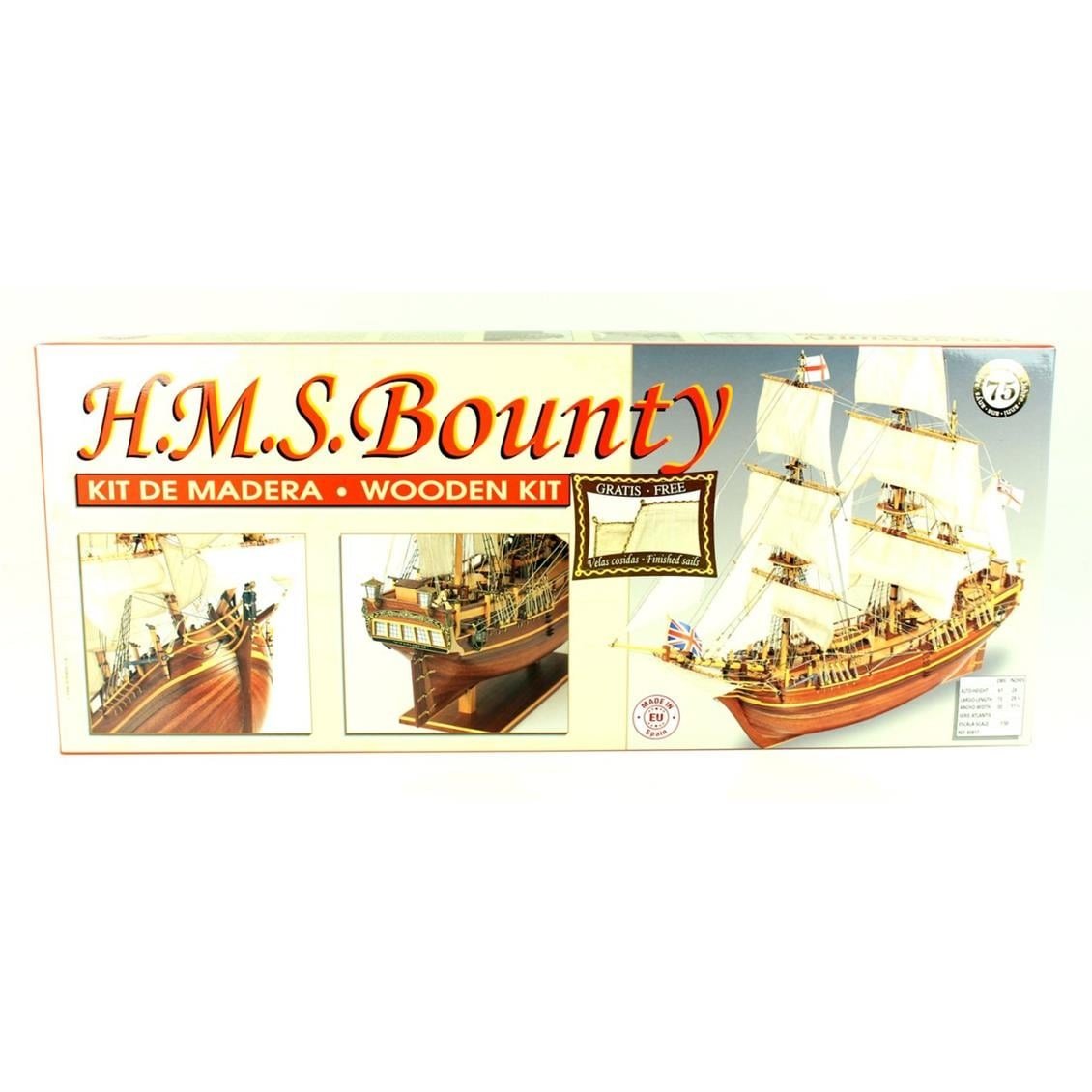Constructo 80817 1/50 Ölçek, Bounty, Ahşap Tekne Kiti
