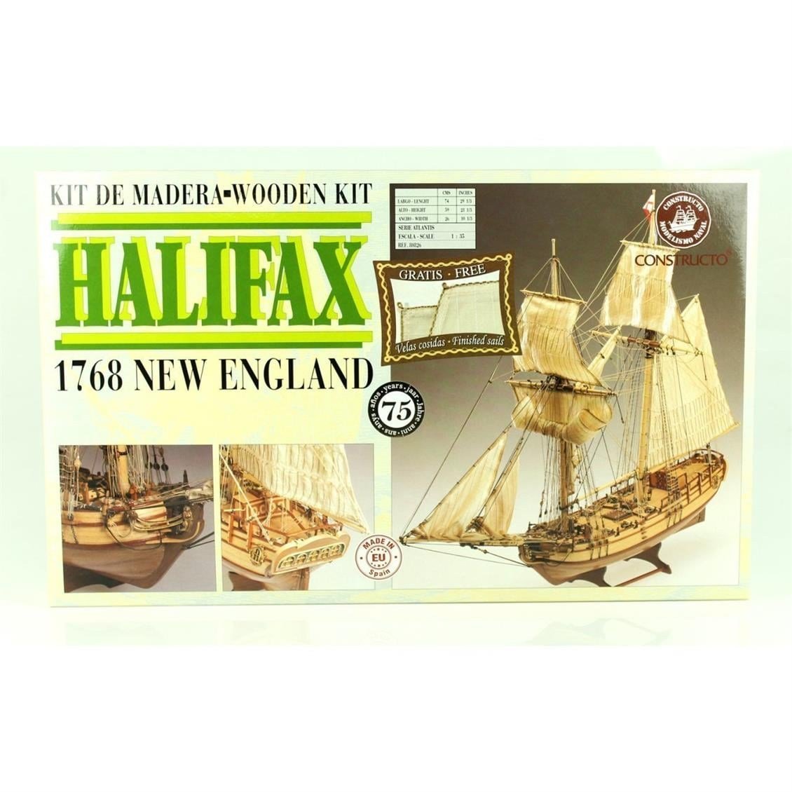 Constructo 80826 1/35 Ölçek, Halıfax, Ahşap Tekne Kiti