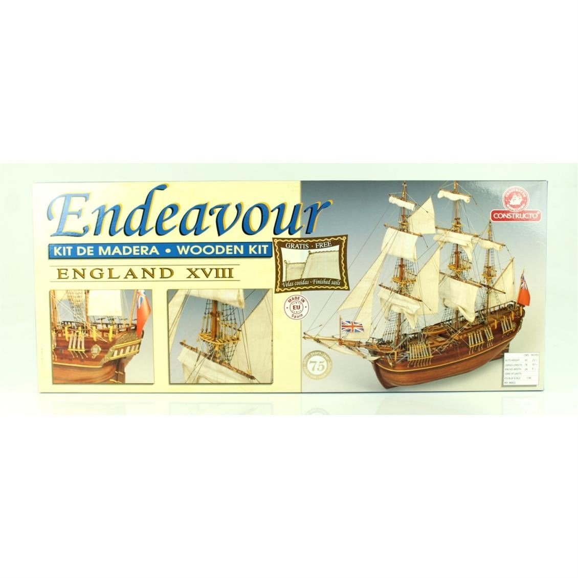 Constructo 80832 1/60 Ölçek, Endeavour, Ahşap Tekne Kiti