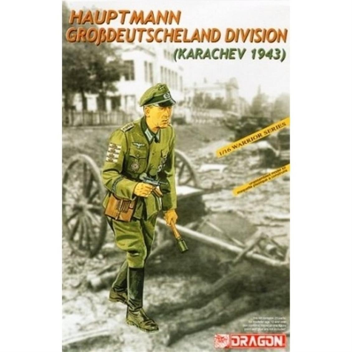 Dragon 1627 1/16 Ölçek, Hauptmann GD Tümeni (Karaçev 1943) Asker Figürleri Plastik Model Kiti