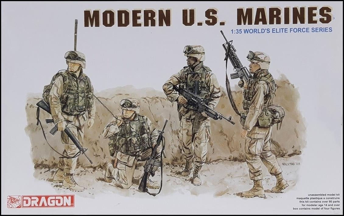 Dragon 3027 1/35 Ölçek, Modern ABD Deniz Piyadeleri Asker Figürleri Plastik Model Kiti