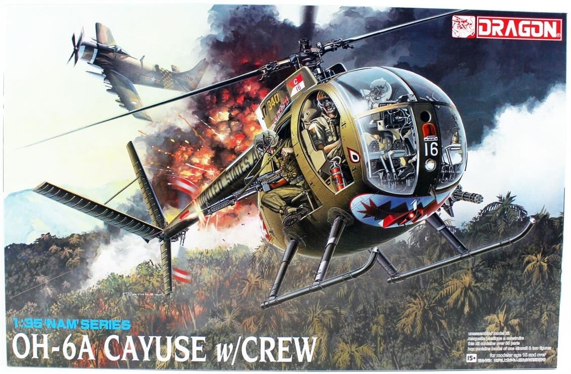 Dragon 3310 1/35 Ölçek, OH-6A Cayuse Mürttebatlı Helikopter Plastik Model Kiti