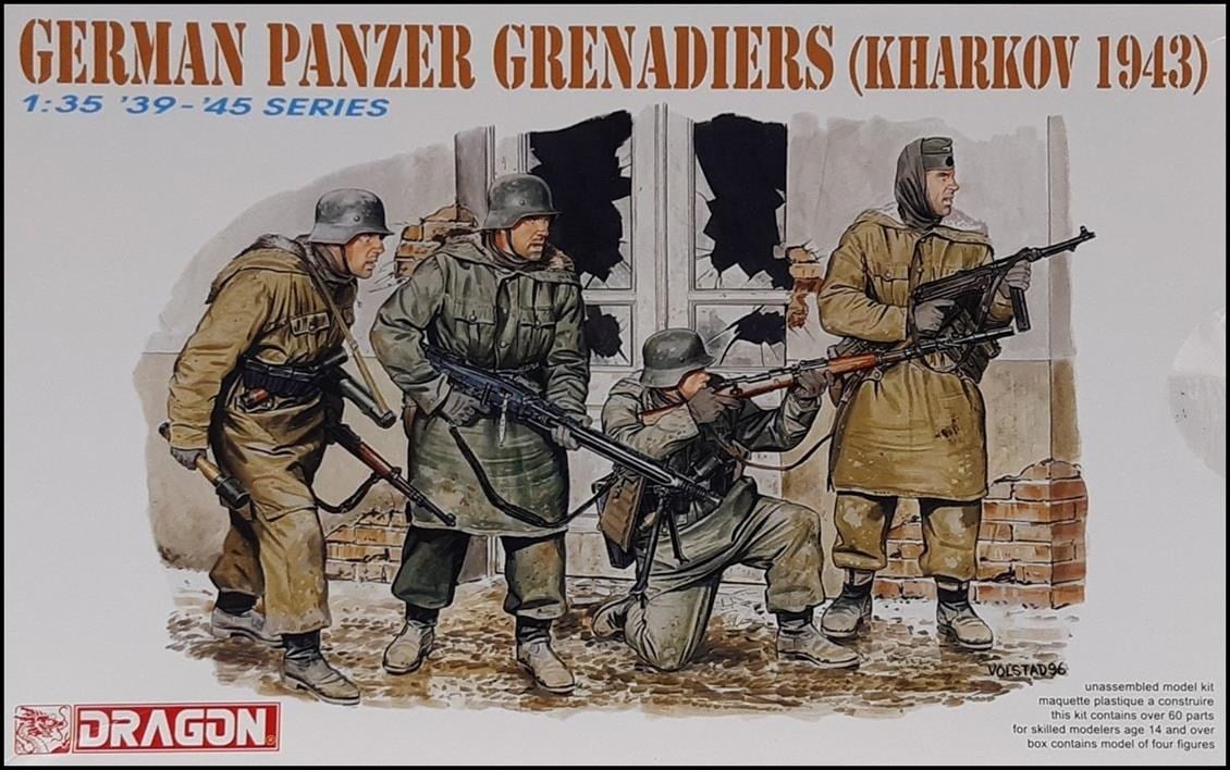 Dragon 6059 1/35 Ölçek, Alman Bombacılar (Kharkov 1943) Asker Figürleri Plastik Model Kiti