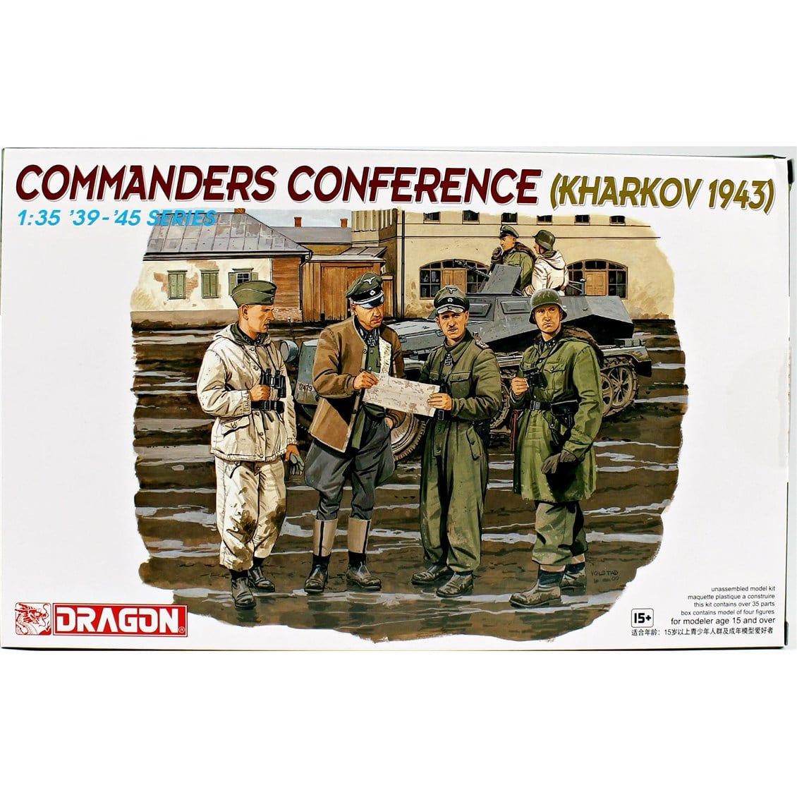 Dragon 6144 1/35 Ölçek, 4 adet Tank Komutanı Toplantısı (Kharkow 1943) Figürleri, Plastik Model Kiti