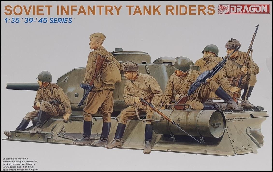 Dragon 6197 1/35 Ölçek, Sovyet Tank Sürücü Asker Figürleri Plastik Model Kiti