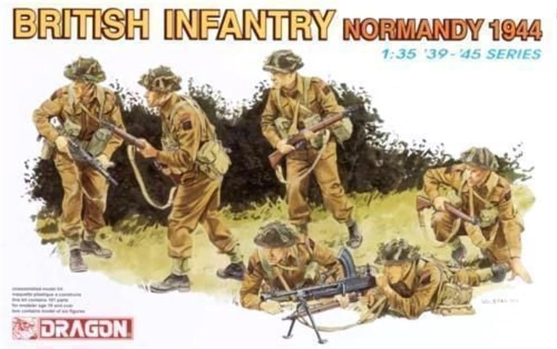 Dragon 6212 1/35 Ölçek, İngiliz Piyade (Normandiya 1944) Asker Figürleri  Plastik Model Kiti