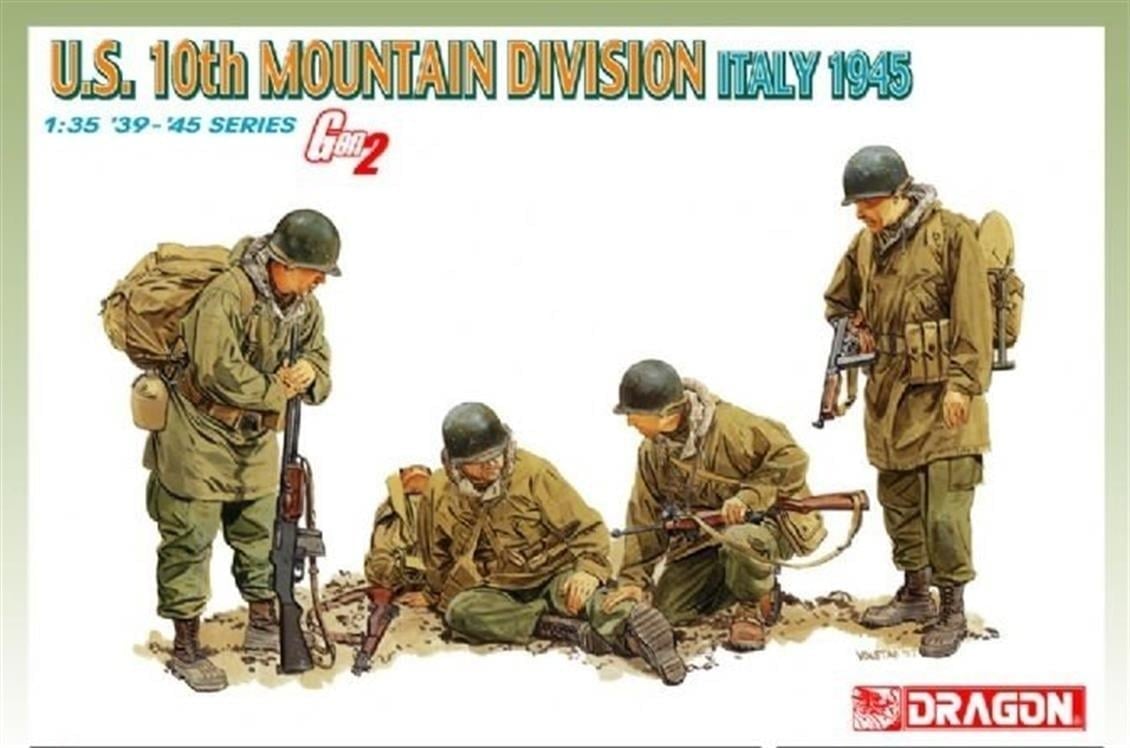 Dragon 6377 1/35 Ölçek, ABD 10.Dağ Tümeni (İtalya 1945) Asker Figürleri  Plastik Model Kiti
