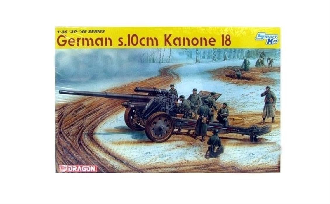 Dragon 6411 1/35 Ölçek, Alman s.10cm Kanone 18 Obüs Topu Plastik Model Kiti