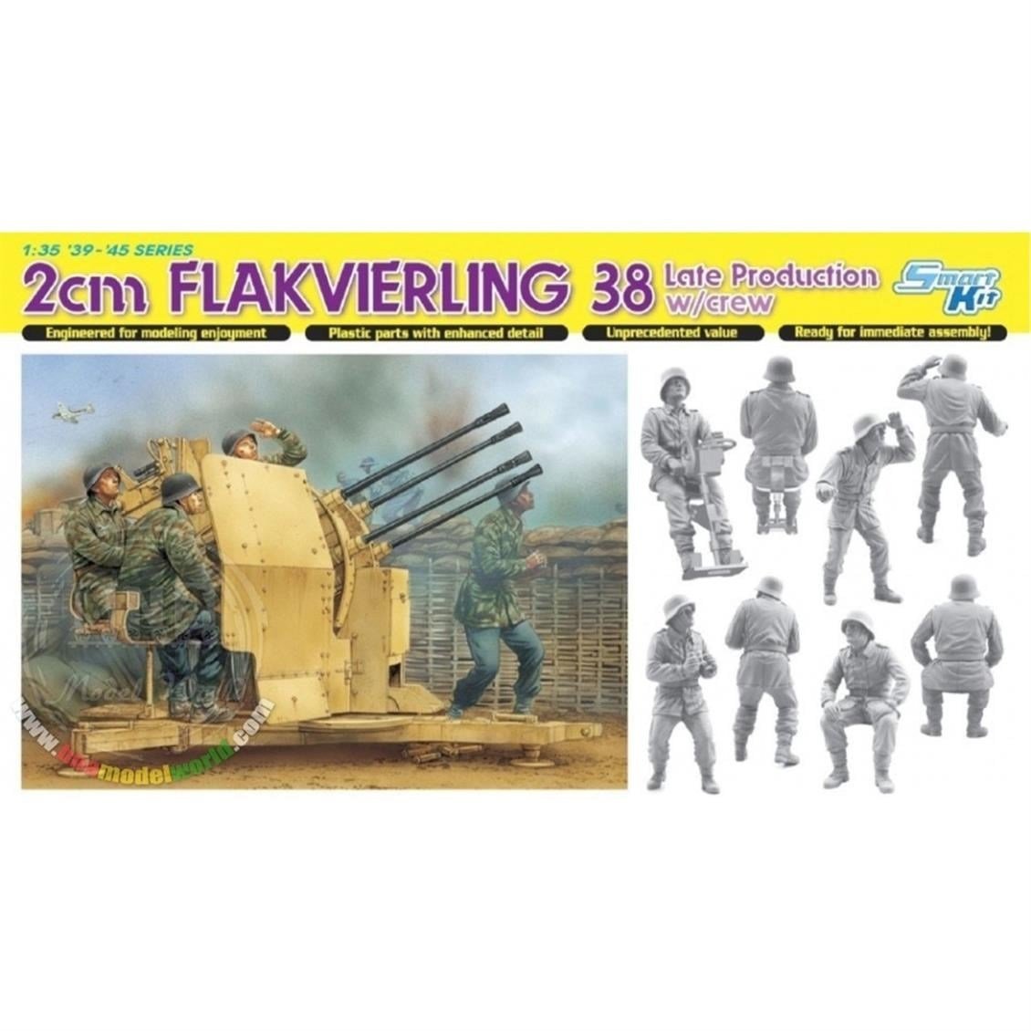 Dragon 6547 1/35 Ölçek, 2cm Flakvierling 38 Uçaksavar Topu Plastik Model Kiti