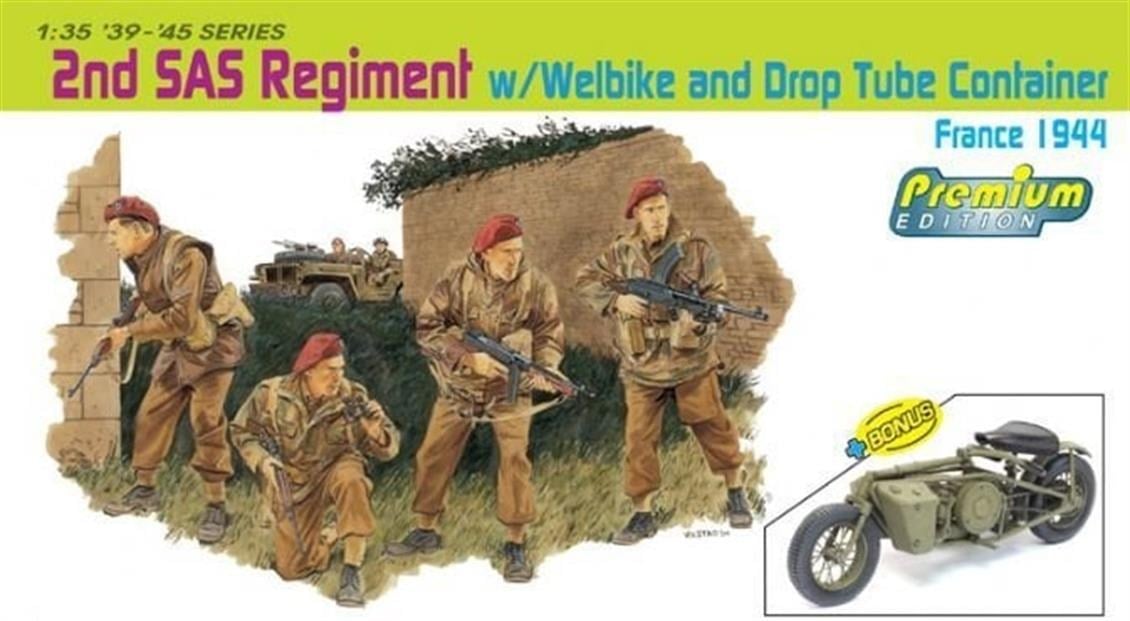 Dragon 6586 1/35 Ölçek, 2. SAS Alayı (Fransa 1944) Asker Figürleri Plastik Model Kiti