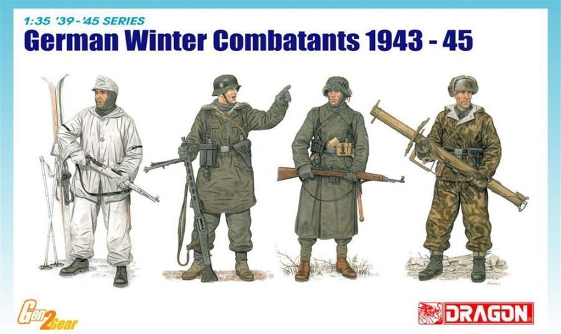 Dragon 6705 1/35 Ölçek, Alman Kış Savaşçıları (1943-45) Asker Figürleri Plastik Model Kiti