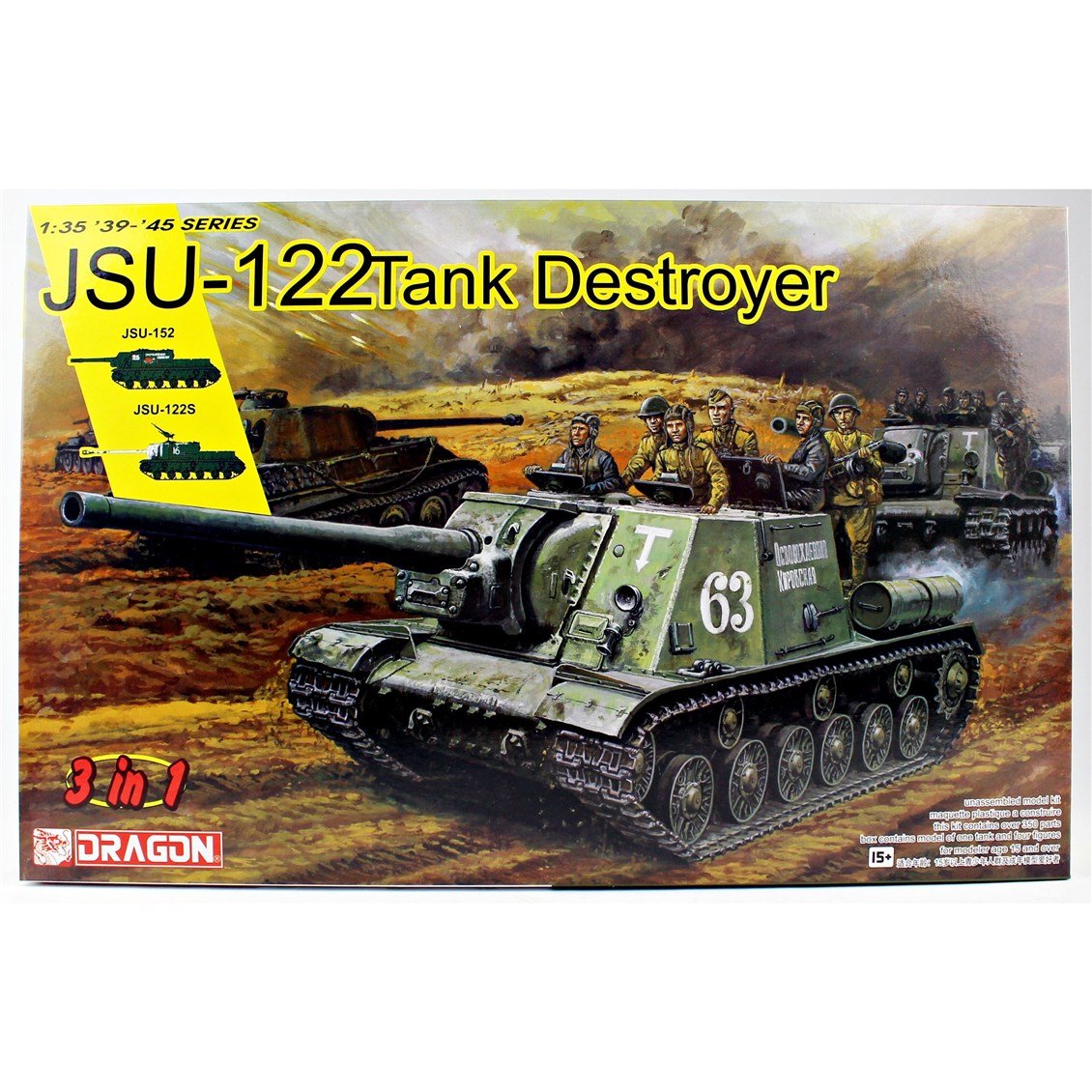 Dragon 6787 1/35 Ölçek, JSU-122 VS Panzerjager Rus Tank Avcısı, Plastik Model Kiti