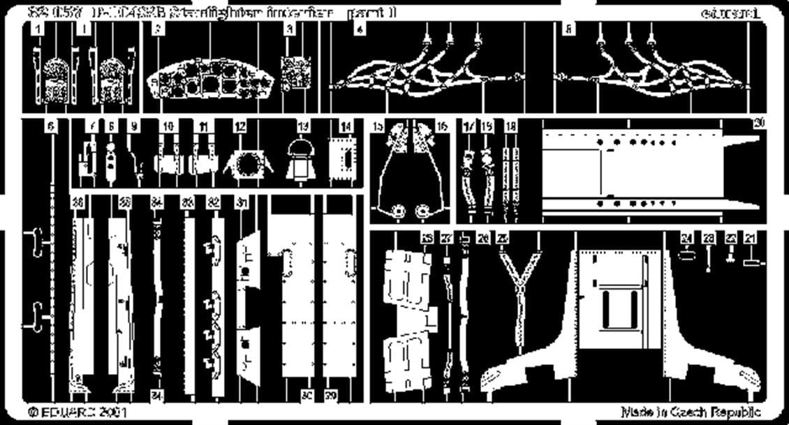 Eduard 32057 1/32 Ölçek, F-104S/G Interior For Hasegawa M