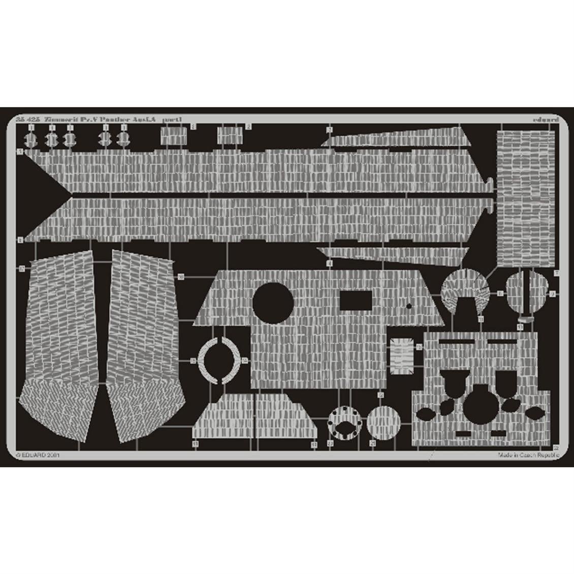 Eduard 35425 1/35 Ölçek, Zimmerit Panther Ausf.A For Tamı