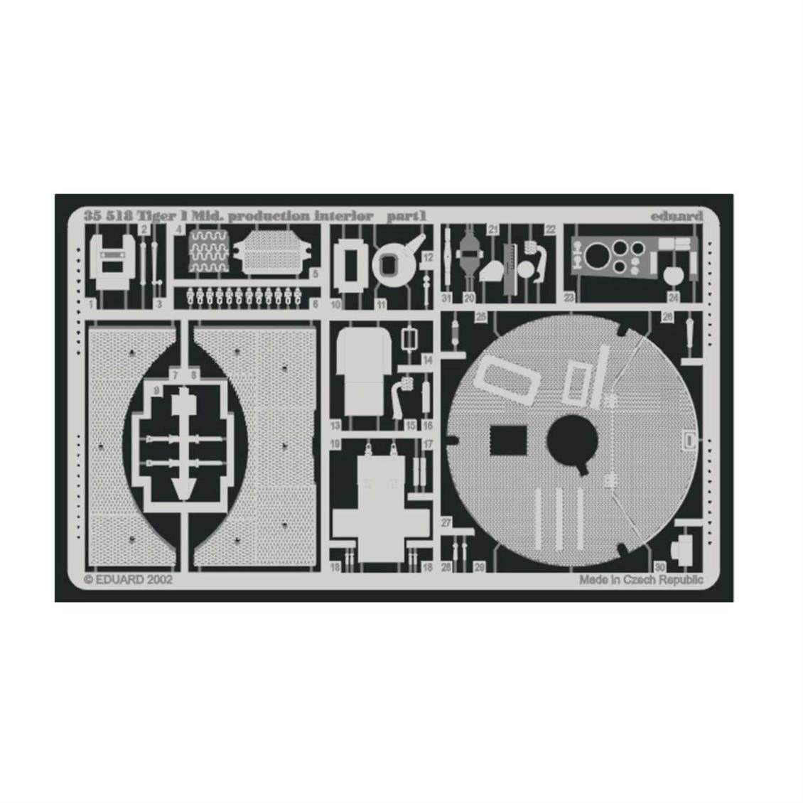 Eduard 35518 1/35 Ölçek, Tiger I Mid. Production Interior