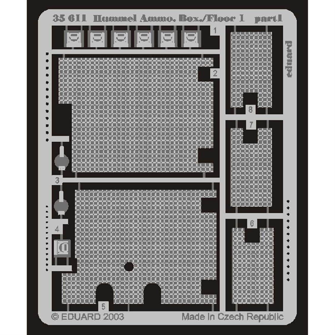 Eduard 35611 1/35 Ölçek, Hummel Ammo. Box/Floor 1 For Dra