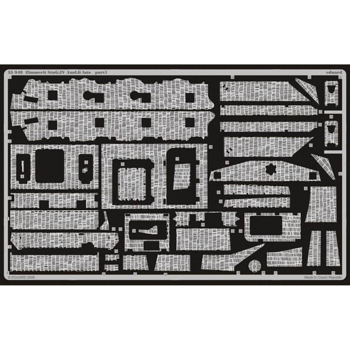 Eduard 35948 1/35 Ölçek, Zimmerit Stug.IV Ausf.G Late For