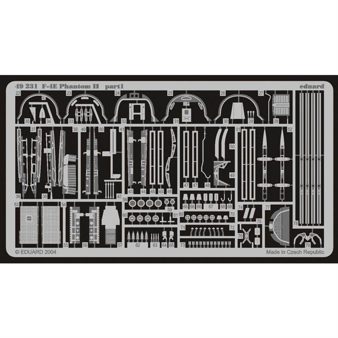 Eduard 49231 1/48 Ölçek, F-4E Maket Detay Seti