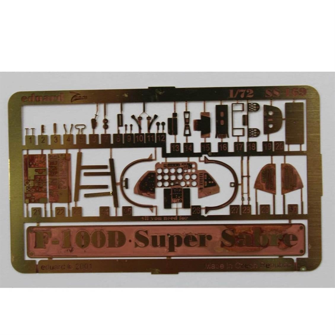 Eduard Ss169 1/72 Ölçek, F-100D For Italerı Maket Detay S