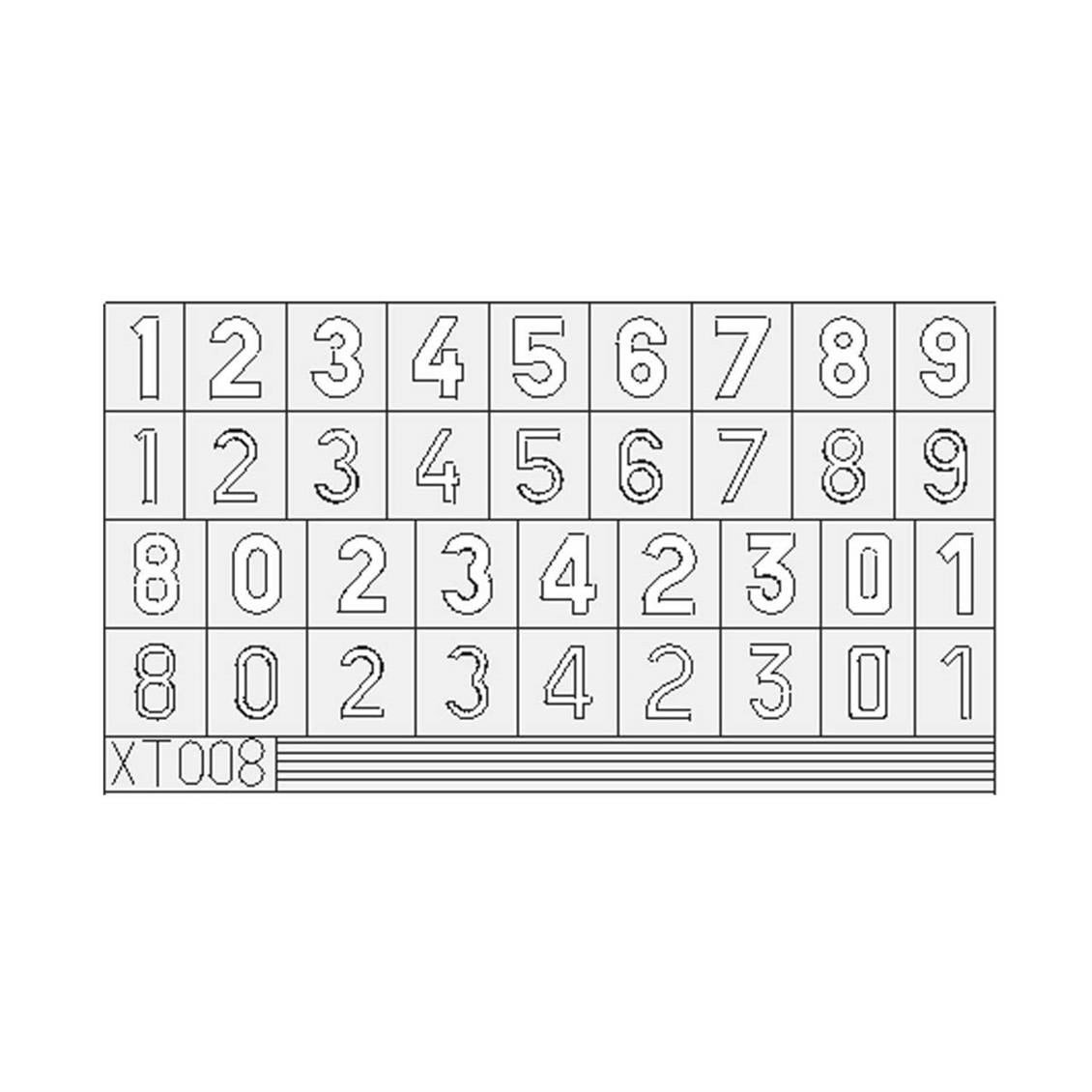 Eduard Xt008 1/35 Ölçek, German Numbers Medium Maket Deta