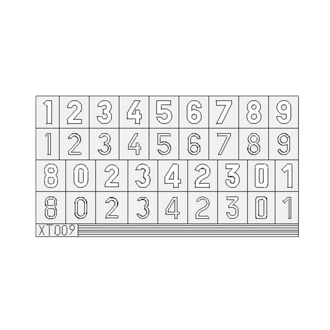 Eduard Xt009 1/35 Ölçek, German Numbers Large Maket Detay