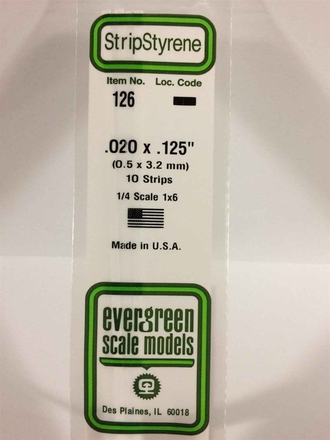 Evergreen 126 0,50*3,20*355 Mm Köşeli Çubuk-10 Adet -Beyaz