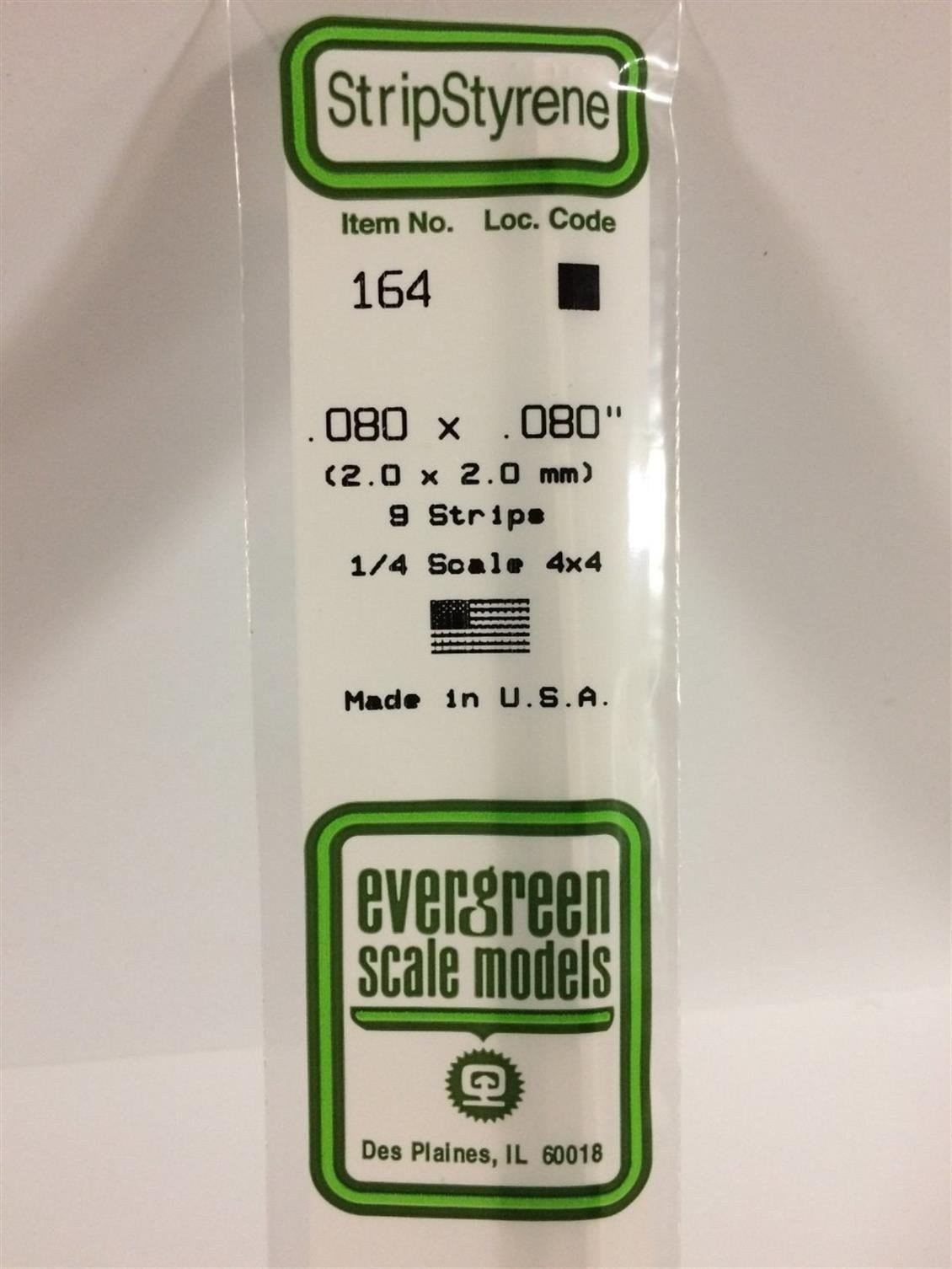 Evergreen 164 2,00*2,00*355 Mm Köşeli Çubuk-9 Adet -Beyaz