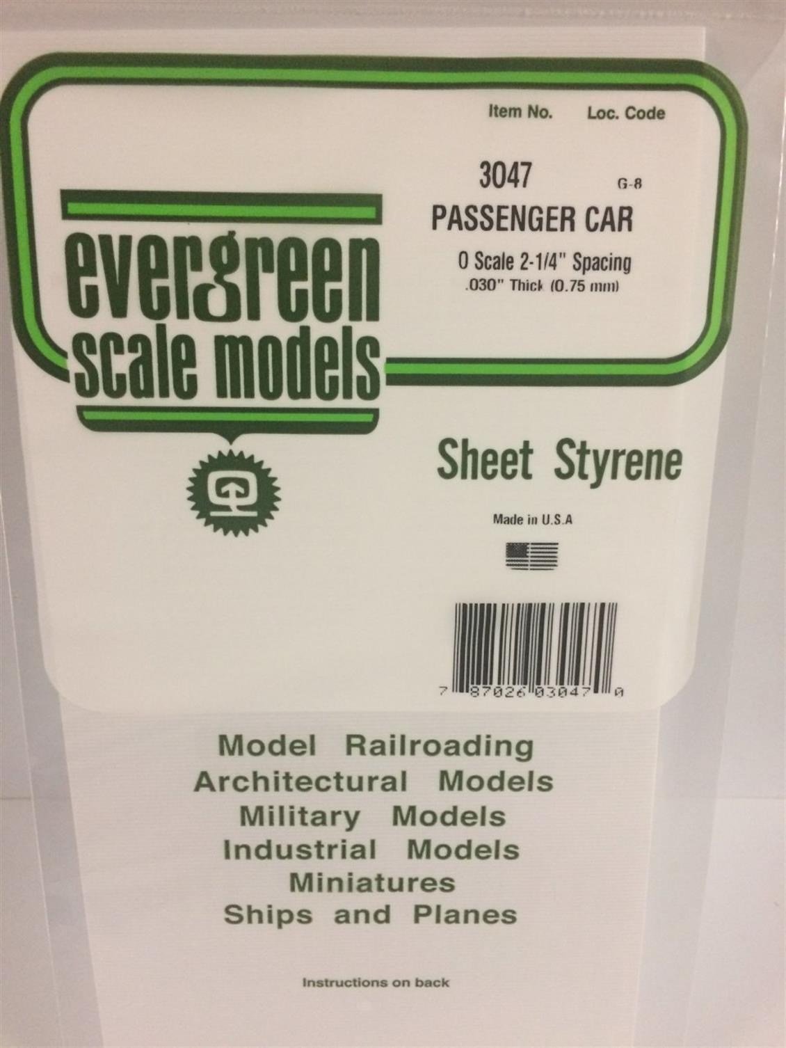 Evergreen 3047 150*300Mm Konteynır Kaplama-O Scale-0,75Mm Th