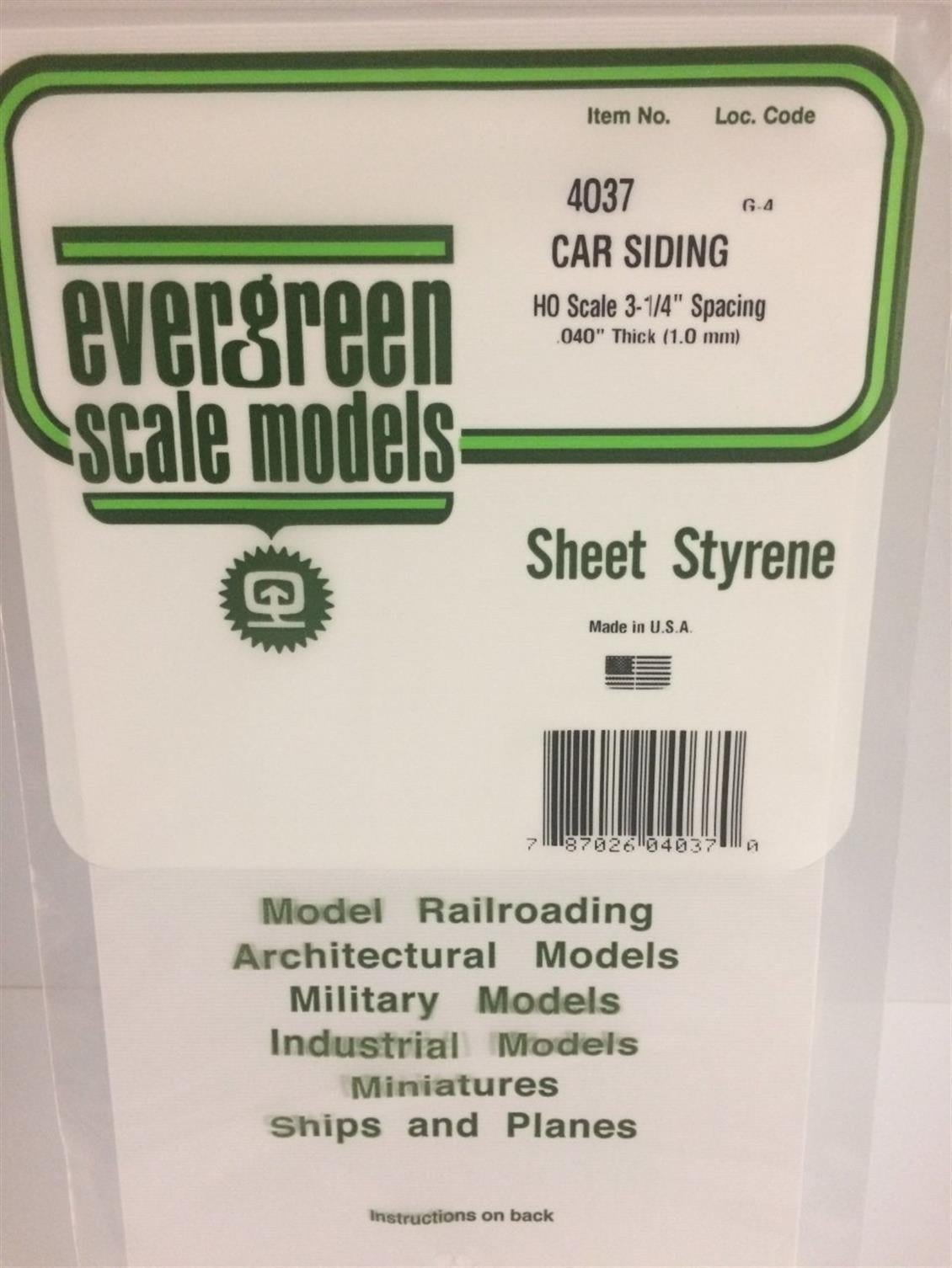 Evergreen 4037 1,0*150*300Mm Konteynır Kaplama-Ho Scale-1 Ad
