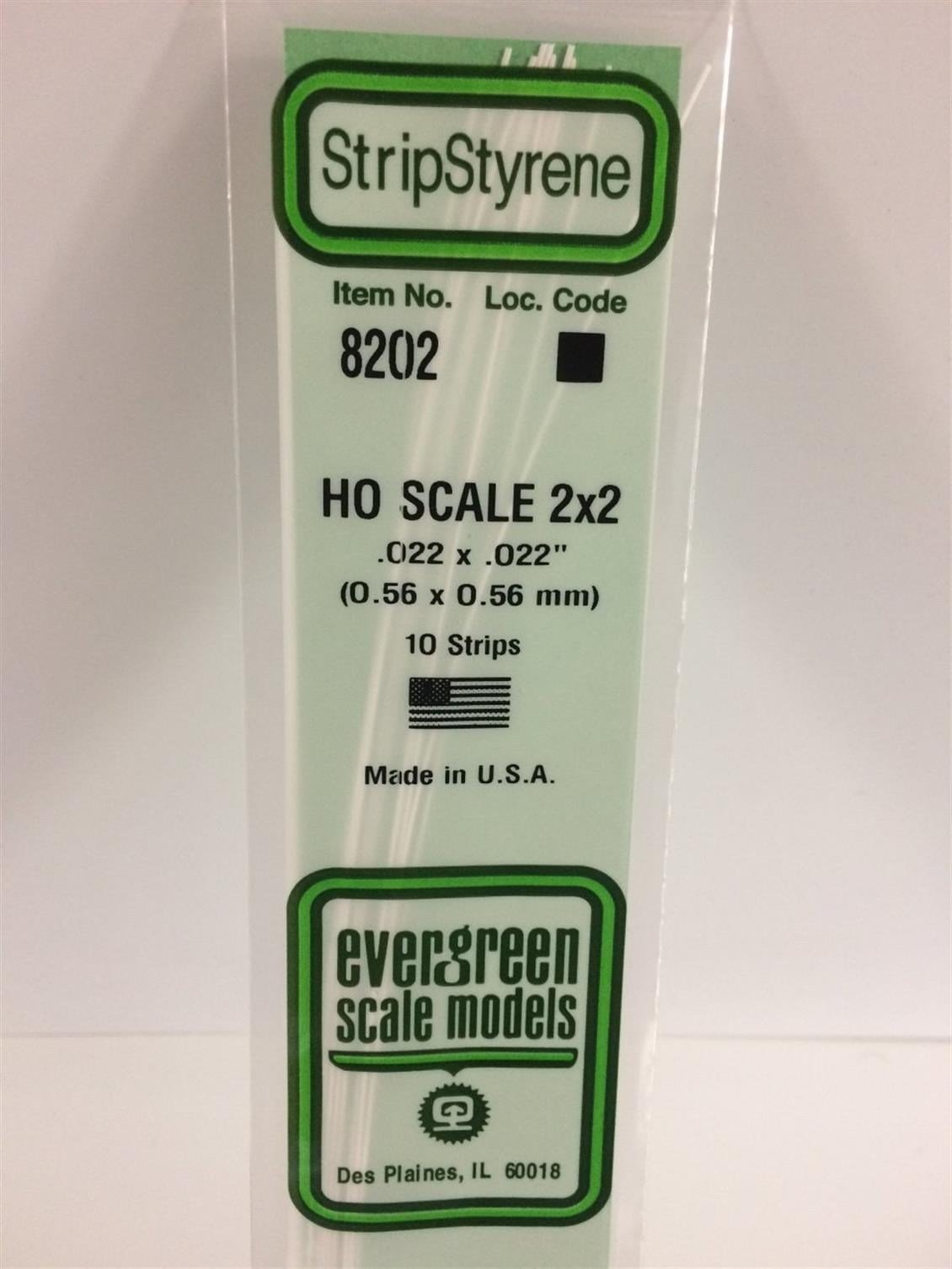 Evergreen 8202 Plastik Çıta-355Mm Boy-0,56X0,56Mm-10 Adet -B