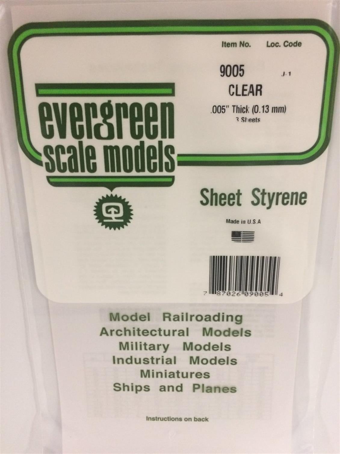 Evergreen 9005 0,13*150*300Mm Seffaf Levha-3 Adet