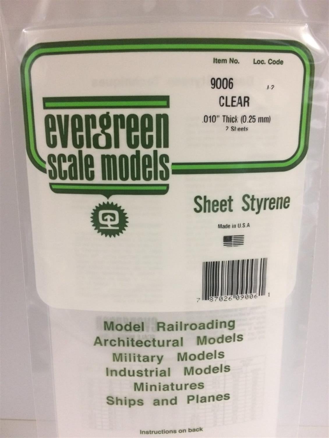 Evergreen 9006 0,25*150*300Mm Seffaf Levha-3 Adet