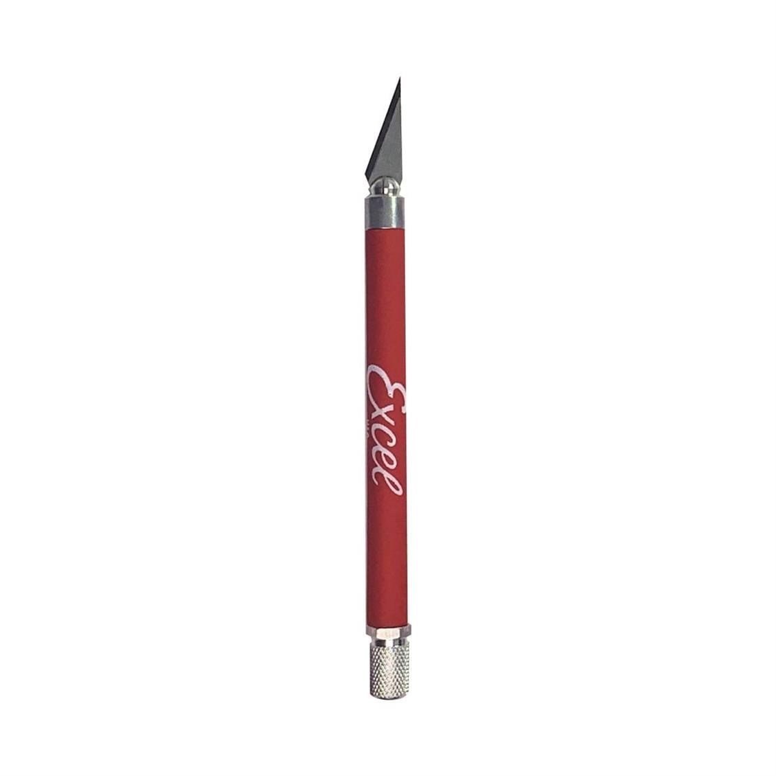 Excel K18 Grip-On Knife Red With Safety Cap