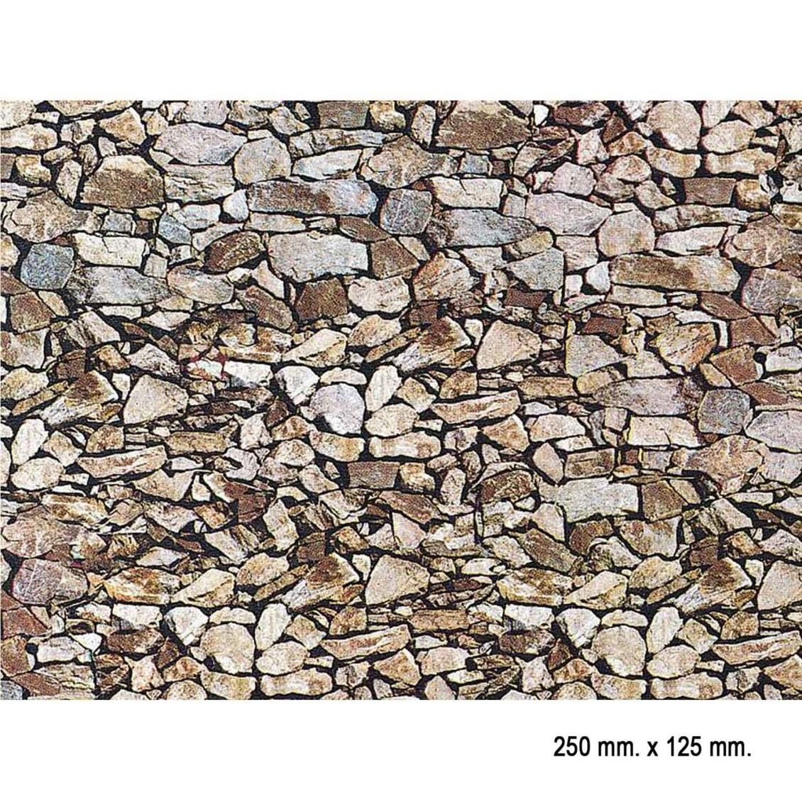 Faller 170610 1/87 Ölçek, Doğal Monzonit Taş Duvarı Desenli Dekor Levhası - 25 X 12,5 Cm.