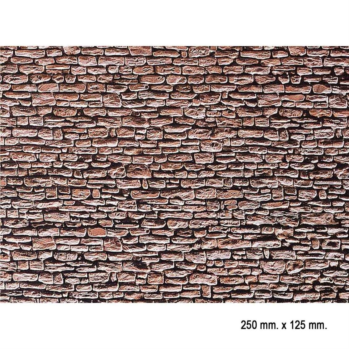 Faller 170618 1/87 Ölçek, Arduvaz Taş Duvarı Desenli Dekor Levhası - 25 X 12,5 Cm.