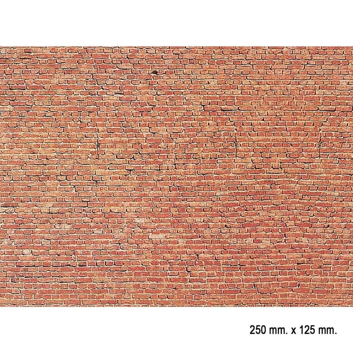 Faller 222559 1/160 Ölçek, Tuğla Duvar Desenli Dekor Kağıdı, 25 X 12,5 Cm.